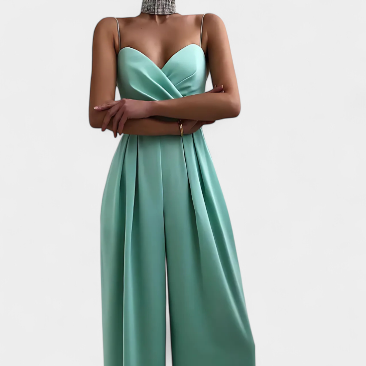 Romily | Mono Sexy con Tirantes y Pierna Ancha Elegante