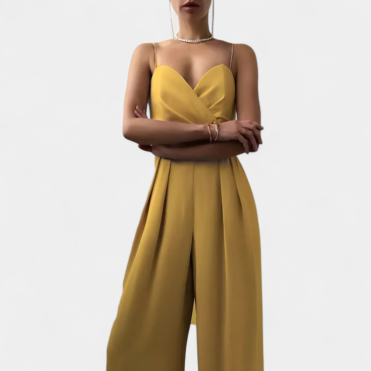 Romily | Mono Sexy con Tirantes y Pierna Ancha Elegante