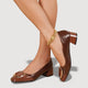Livana | Zapatos de Tacón Bajo Efecto Croco