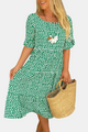 Iris | Vestido Midi de Manga Corta