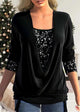 Arla™ | Blusa moderna con capa de lentejuelas