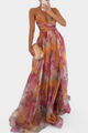 Ingrid | Vestido Maxi Floral con Escote en V