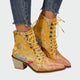 Sandra | Botines De Cuero Con Flores Elegantes Radiantes