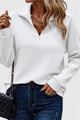 Helene | Jersey de Cuello en V con Cremallera y Manga Larga