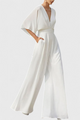 Isaura | Mono Largo Elegante con Pierna Ancha y Escote en V
