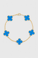 Pulsera con Motivo de Trébol y Elegancia Baño de Oro