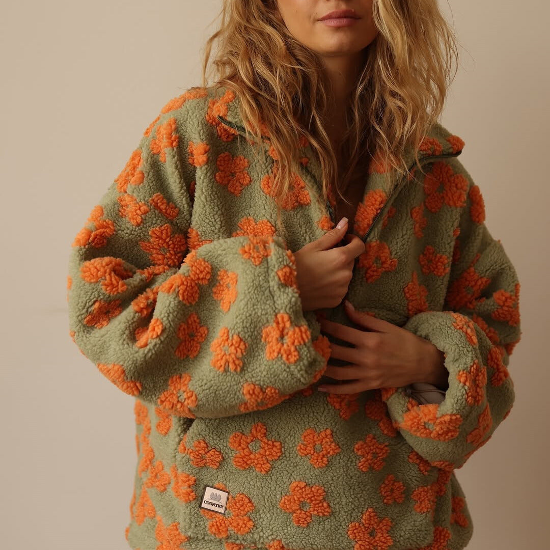 Daisy | Suéter Sherpa Boho Floral