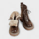 Lourdes | Botas de Cuero Cálidas Modernas y Duraderas