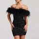 Rinna™ | Elegante vestido de lentejuelas off-shoulder