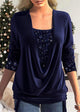 Arla™ | Blusa moderna con capa de lentejuelas