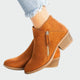 Claudia | Botas de cuero ortopédicas premium con tacón cómodo