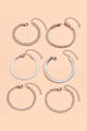 Conjunto de Pulseras de Cadena Cubana de 6 Piezas