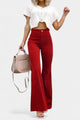 Kiara | Pantalones de Terciopelo de Pierna Ancha de Cintura Alta