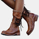 Elisa | Botas retro de media caña con cordones y tachuelas