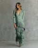 Clara | Vestido elegante con mangas de flecos