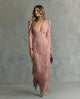 Clara | Vestido elegante con mangas de flecos