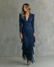 Clara | Vestido elegante con mangas de flecos