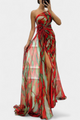 Aylin | Vestido Maxi Asimétrico con Estampado Vibrante