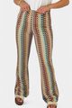 Carlie | Pantalón Acampanado Estampado Retro