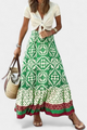Ethel | Falda Maxi Estampada con Volante