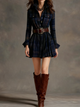 Bárbara | Vestido corto camisero de cuadros